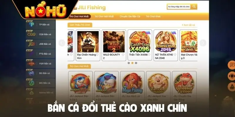 Bắn cá đổi thẻ cào xanh chín