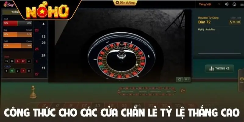 Công thức tính cho các cửa chẵn lẻ tỷ lệ thắng cao